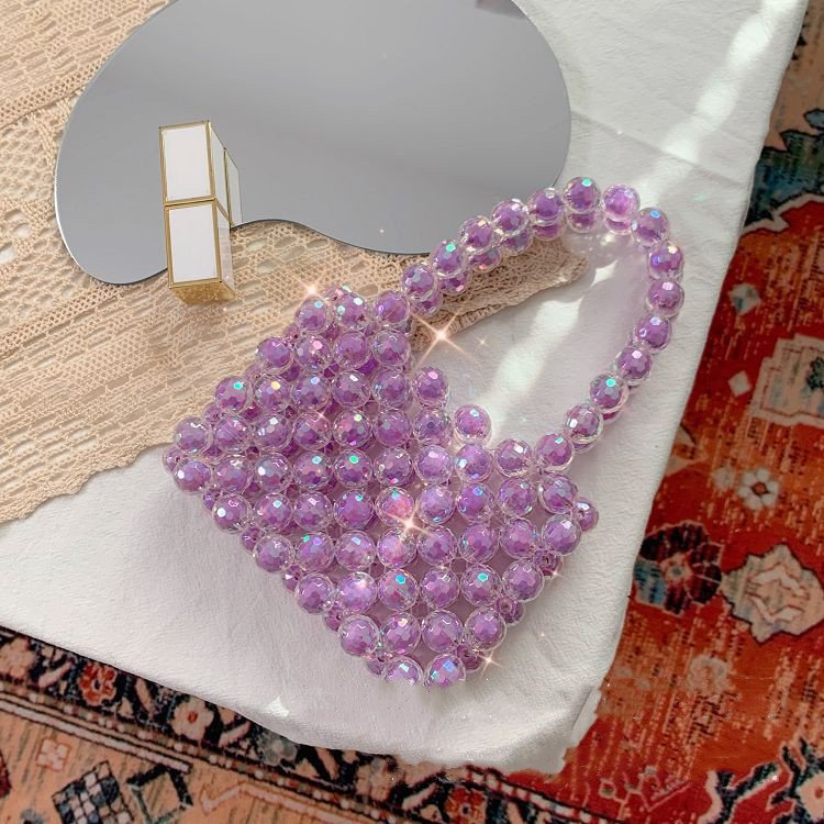 Hand made woven beads small hand bags ladies elegant evening bags women luxury handbags