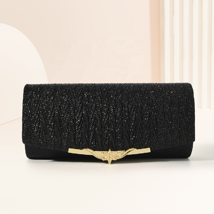 RB67 2024 Occidental Dinner Fashion Women's Evening Dress Bag Handheld Bag Party Metal Pleated Women's Bag
