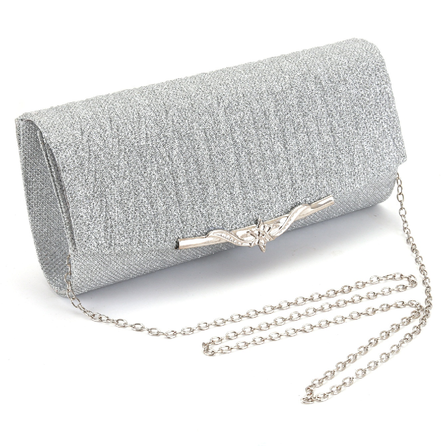 RB67 2024 Occidental Dinner Fashion Women's Evening Dress Bag Handheld Bag Party Metal Pleated Women's Bag