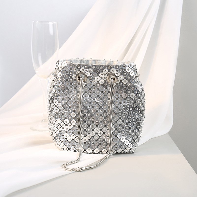 Fashion Casual Crossbody Bags Evening Dinner bag Full Rhinestone Sparkly Bucket Bag For Women Party
