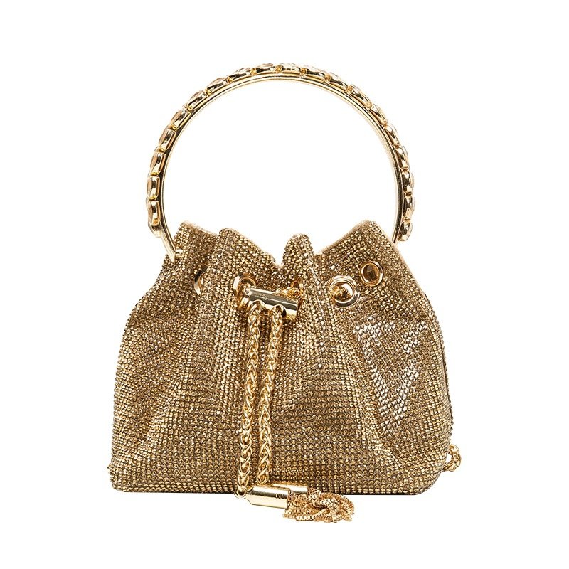2024 Custom Fashion Crystal Hand Bag For Women Ladies Evening Bucket Bags