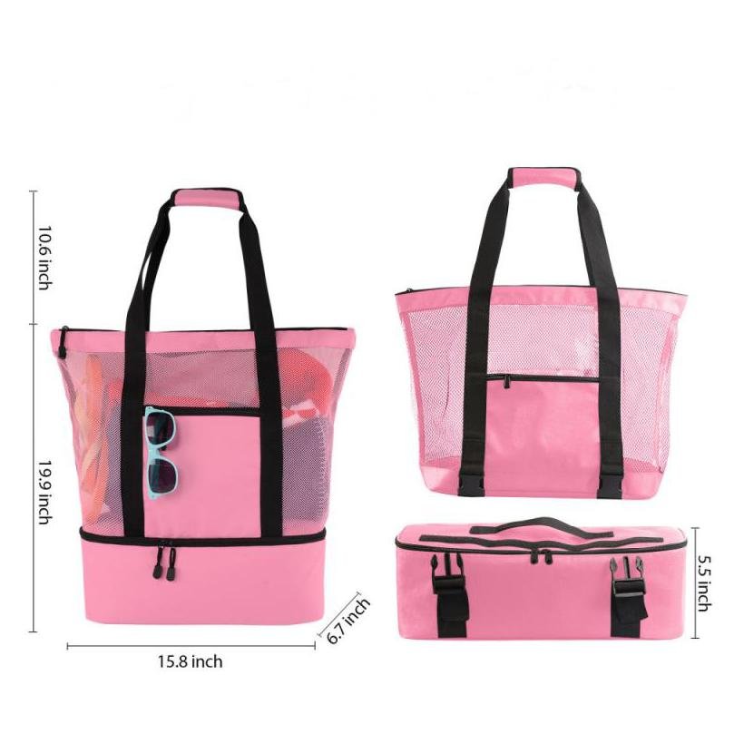 Qetesh Reusable Shopping Bag Pp Woven Bag Custom Printed Logo Mesh Hand And High Quality Trash For Clothing Spend The Night Bags