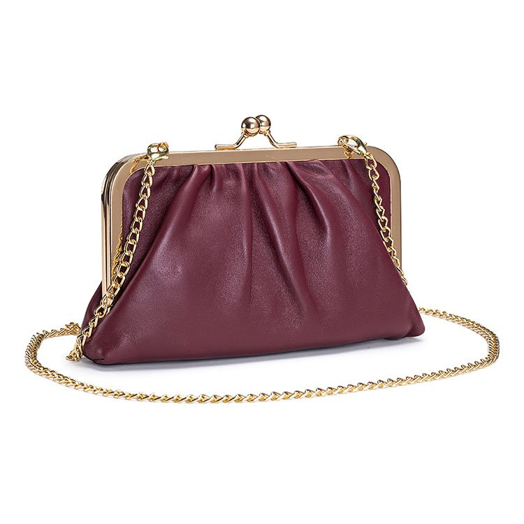 Wholesale Luxury Genuine Leather Small Ladies Party Shoulder Evening Bag Clutch For Women