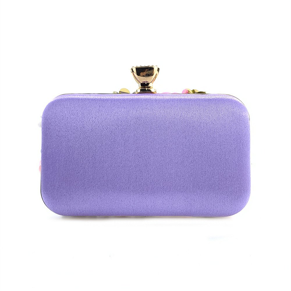 2024 New Arrival Flower Metal Handbags Ladies Luxury New Design Stylish Chain Clutch Evening Bags