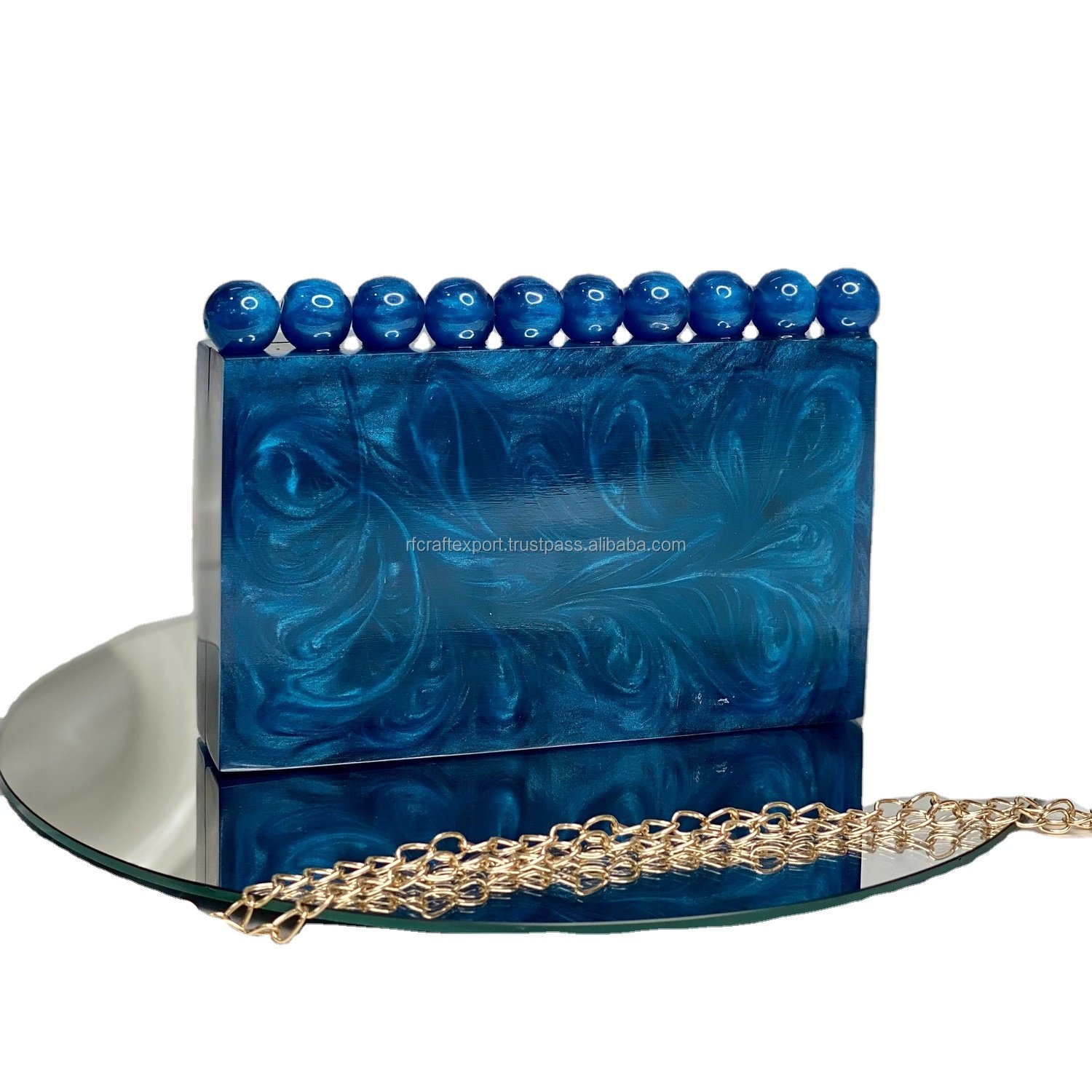 Beautiful Handmade Fashionable Resin clutch bag evening purse frame clutch bag resin Evening For women