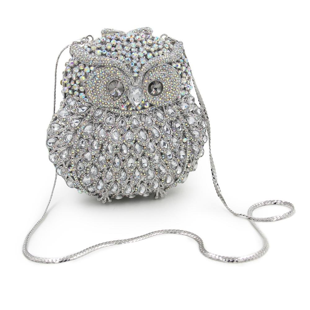 Luxury Owl Design Ladies Dressing Small Evening Bags
