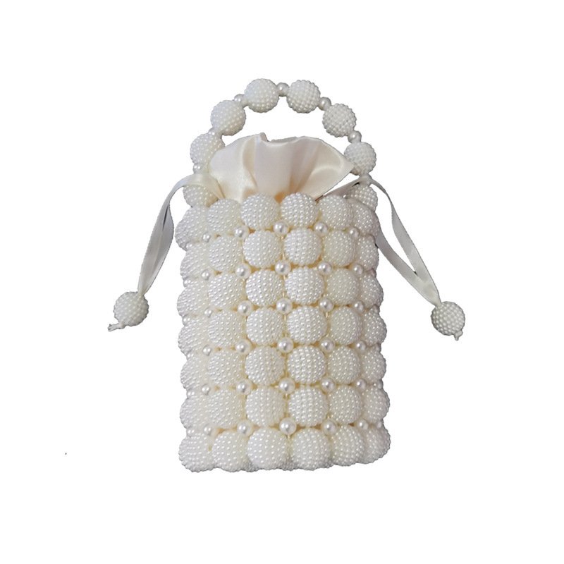 2023 New New Designer Pearl Bucket Handbags Lady Dinner Evening Purses Ladies Party Pearl Hand bags For Young Females