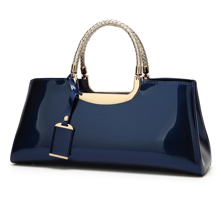 New fashion genuine leather luxury women Stylish gel-painted handbag,ladies custom purse shoulder wedding evening bag