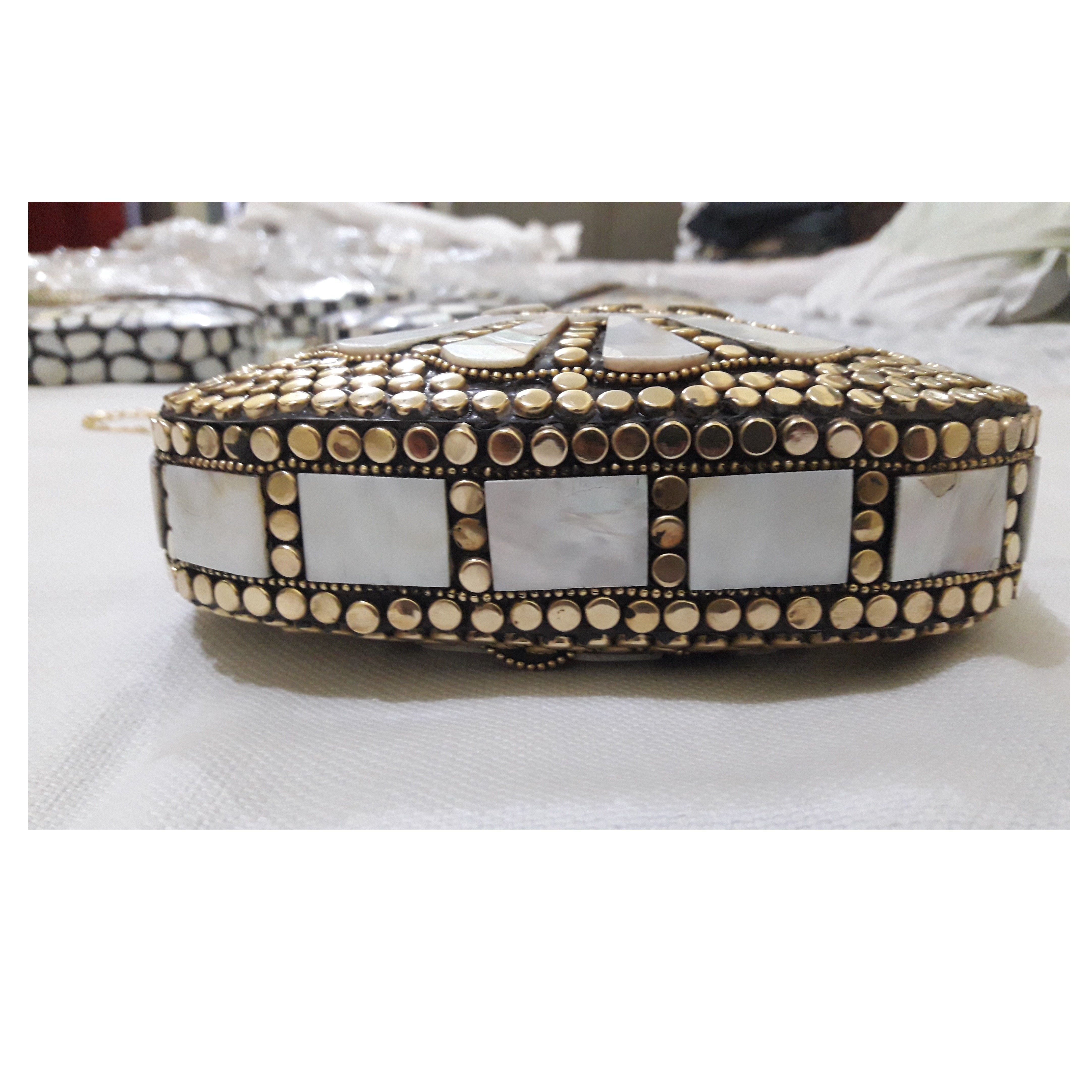 100% Checked Quality Resin Clutch for Women Mid Century Trending Quality Hand Clutch Bag for Evening Bag Wedding Bridal Shower