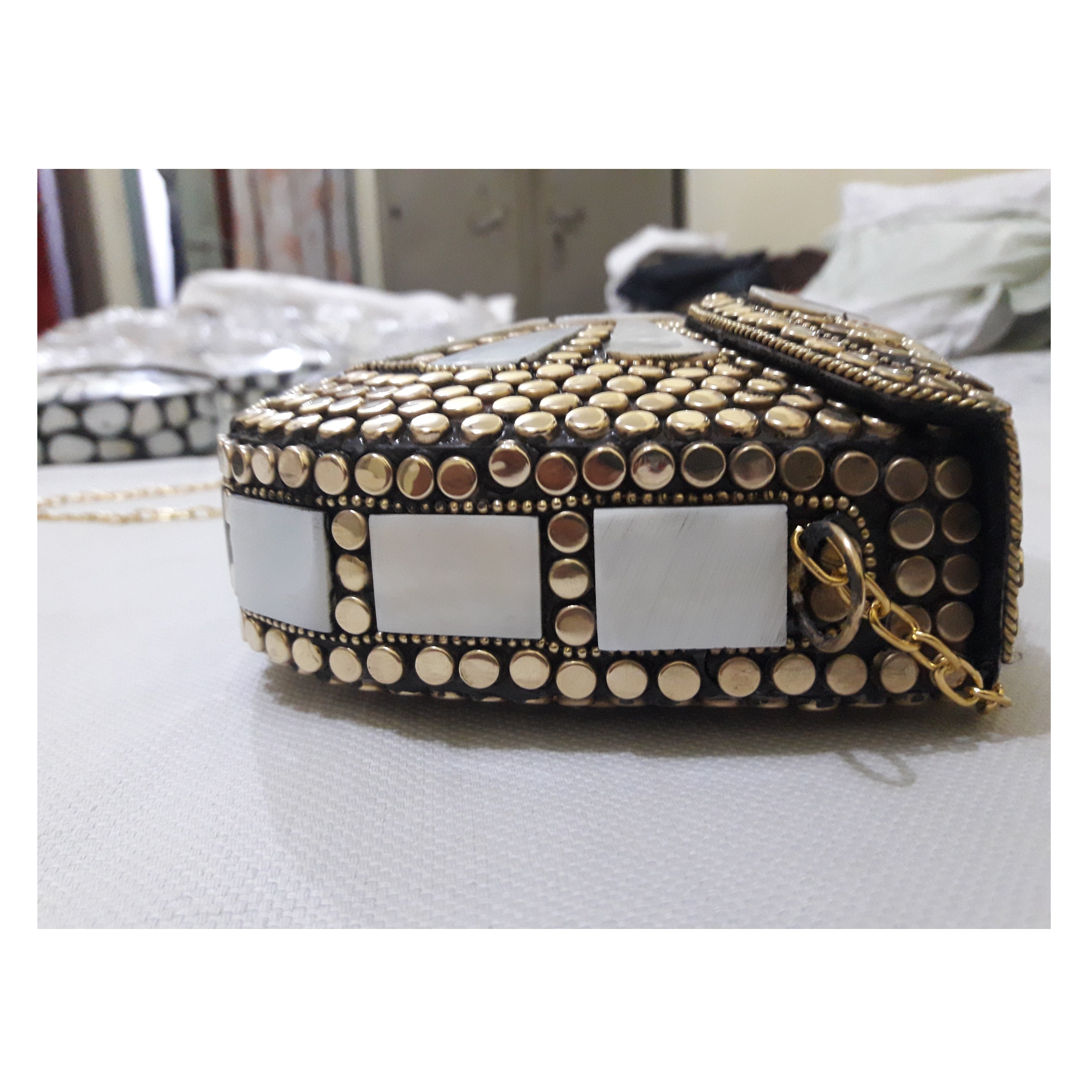 100% Checked Quality Resin Clutch for Women Mid Century Trending Quality Hand Clutch Bag for Evening Bag Wedding Bridal Shower