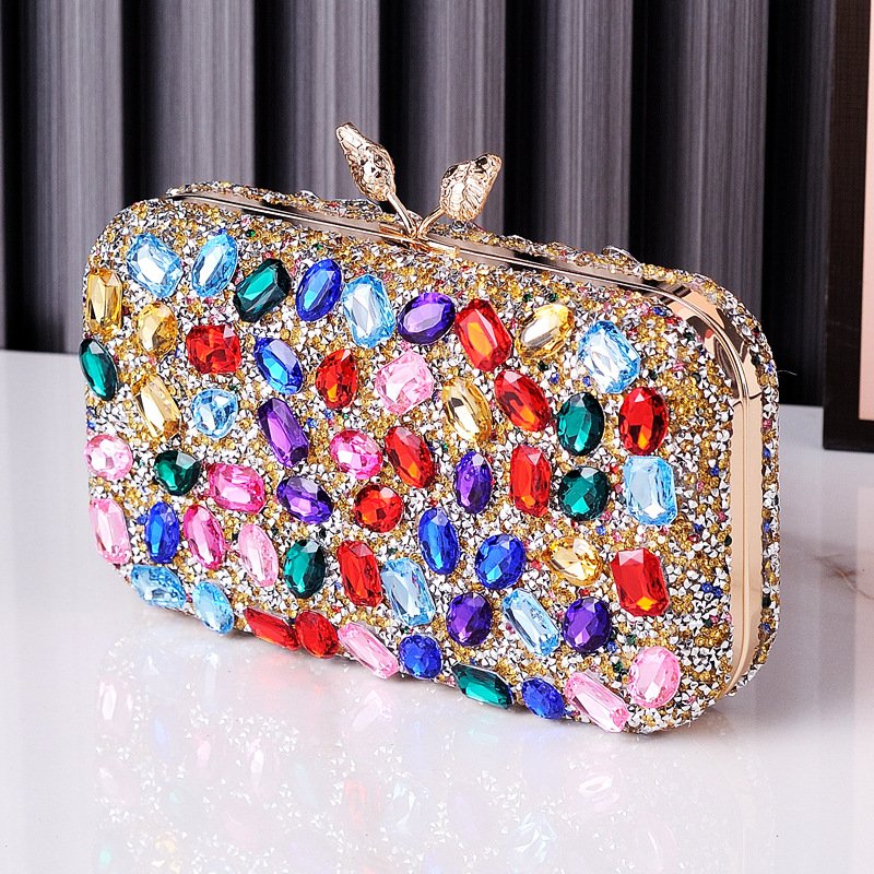 Direct Selling Diamond Print Purse Exquisite Wedding Pouch Clutch Bag Women Dress Evening Bags