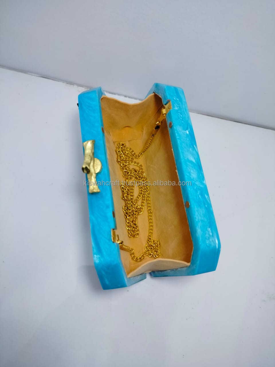 Wholesale Supply Ladies Evening Bridal Handmade Designer Resin Clutch Bag Handcrafted Designer Resin Clutch Bag