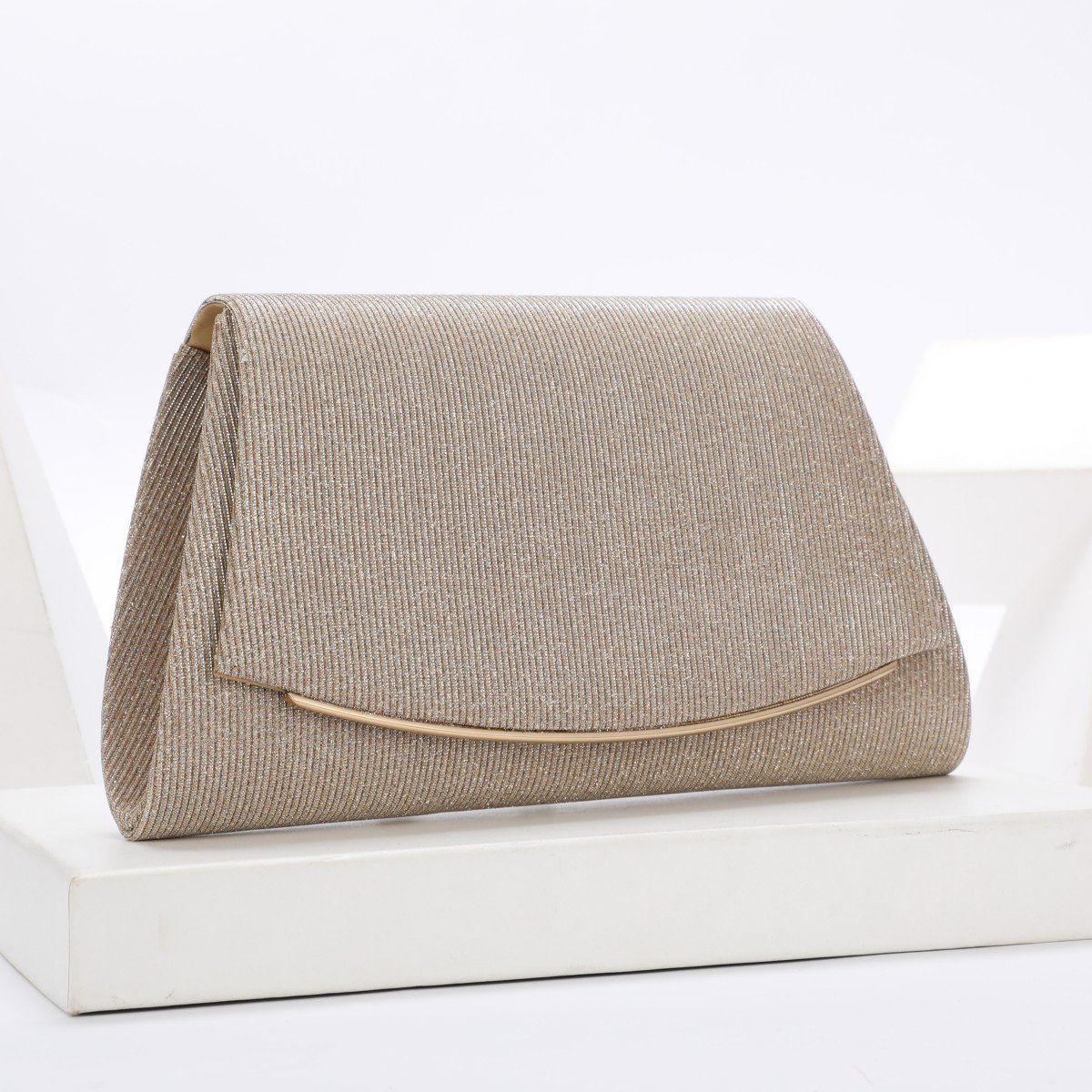 New spot clutch bag solid color simple party reflective shiny PU one-shoulder diagonal ladies evening gift package