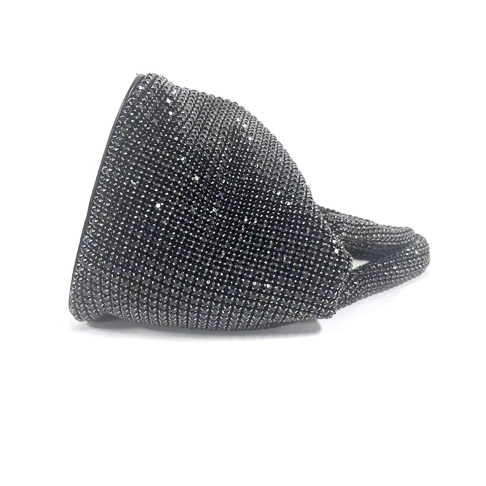 Women's Luxury Evening Bags Shoulder HandBag Lady Shiny Metal Rhinestones Evening Bag Handmade