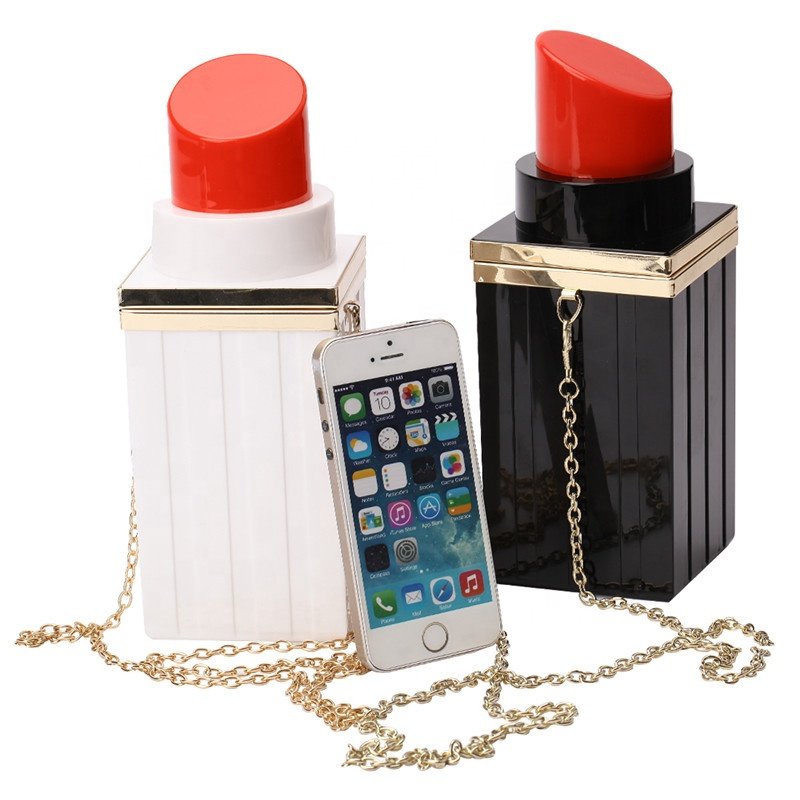 Hot Selling Lipstick Purse Bag Luxury Crossbody Evening Bag Shoulder Chain Mini Acrylic Bag For Ladies