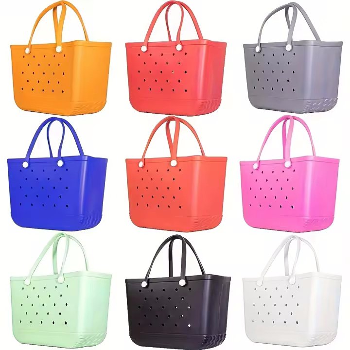 Women Foam Silicone Bogg Shopping Handbag Shoulder Beach Shopping Tote EVA Bogg Bag EVA Beach Bag Waterproof