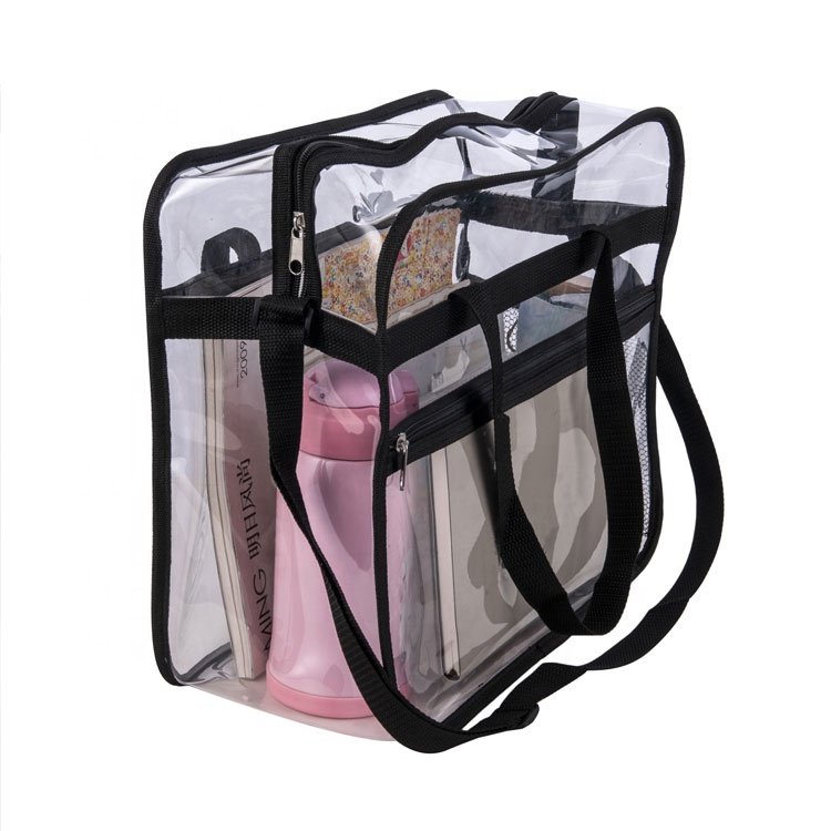 Custom PVC Transparent Tote Crossbody Bag Bolsas De Correo Clear Handbag Sac A Main Femme Carteras Waterproof Tote Bags