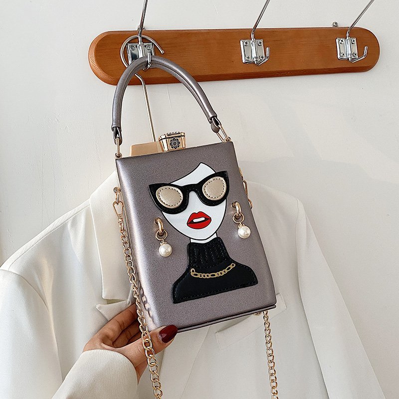 Evening Bag Women Luxury Acrylic Chain Handle Bucket Bags Box Ins Tote Hand bagMessenger Bag Fashion Crossbody Clutch Banquet