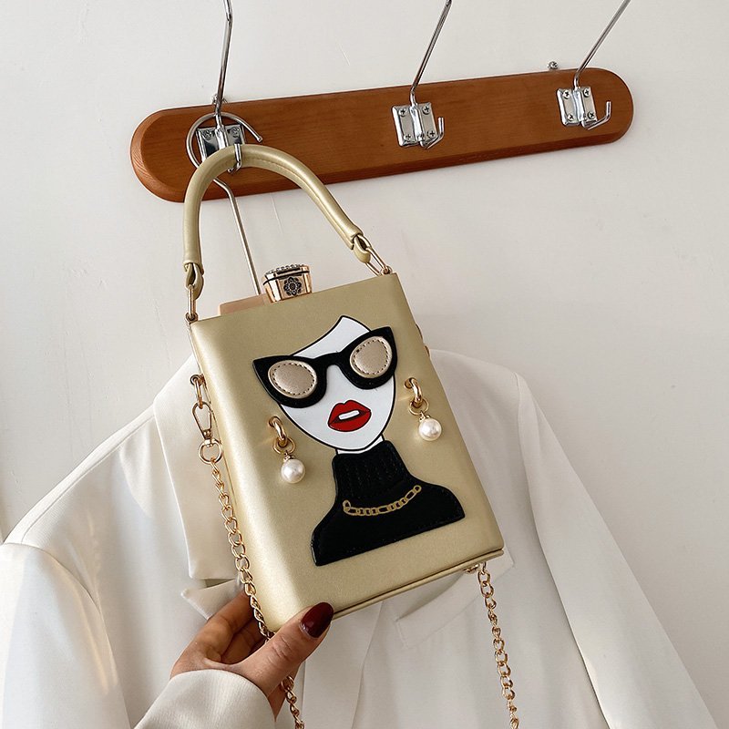 Evening Bag Women Luxury Acrylic Chain Handle Bucket Bags Box Ins Tote Hand bagMessenger Bag Fashion Crossbody Clutch Banquet