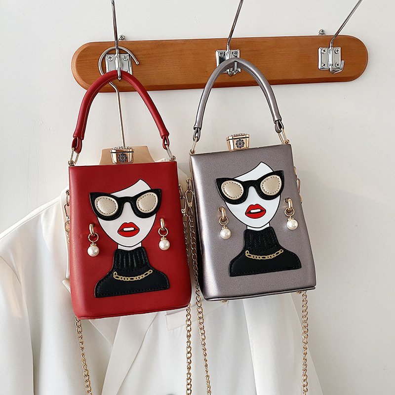 Evening Bag Women Luxury Acrylic Chain Handle Bucket Bags Box Ins Tote Hand bagMessenger Bag Fashion Crossbody Clutch Banquet
