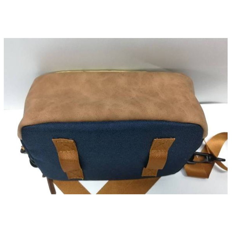 Custom logo vintage quality polyester travel outdoors PU leather zipper men's hip waist crossbody sling shoulder messenger bag