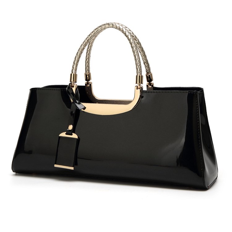 Fashion women party clutch dinner bag with round metal handle