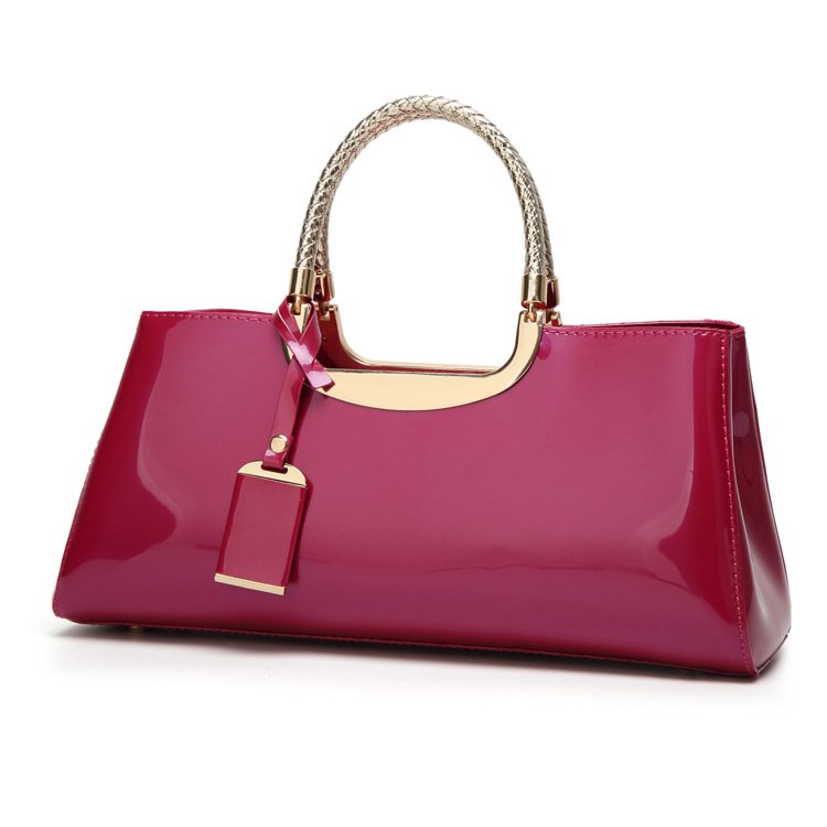 Fashion women party clutch dinner bag with round metal handle