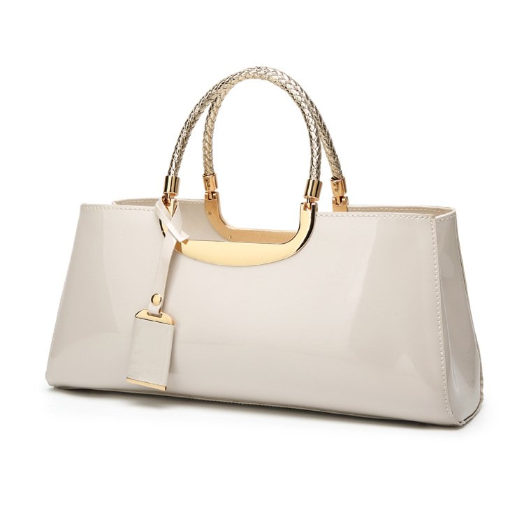 Fashion women party clutch dinner bag with round metal handle