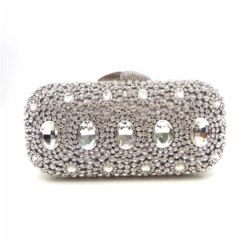 New Design Handmade Custom luxury lady rhinestone clutch evening bag
