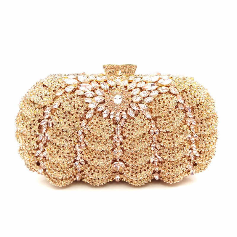New Design Handmade Custom luxury lady rhinestone clutch evening bag