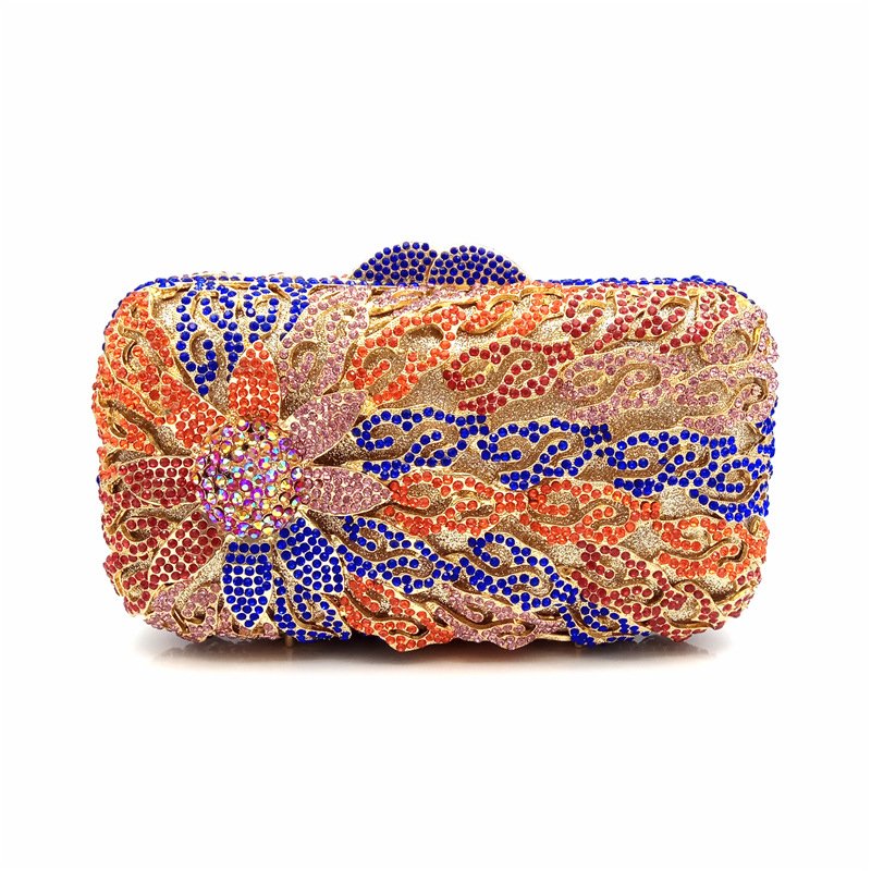 New Design Handmade Custom luxury lady rhinestone clutch evening bag