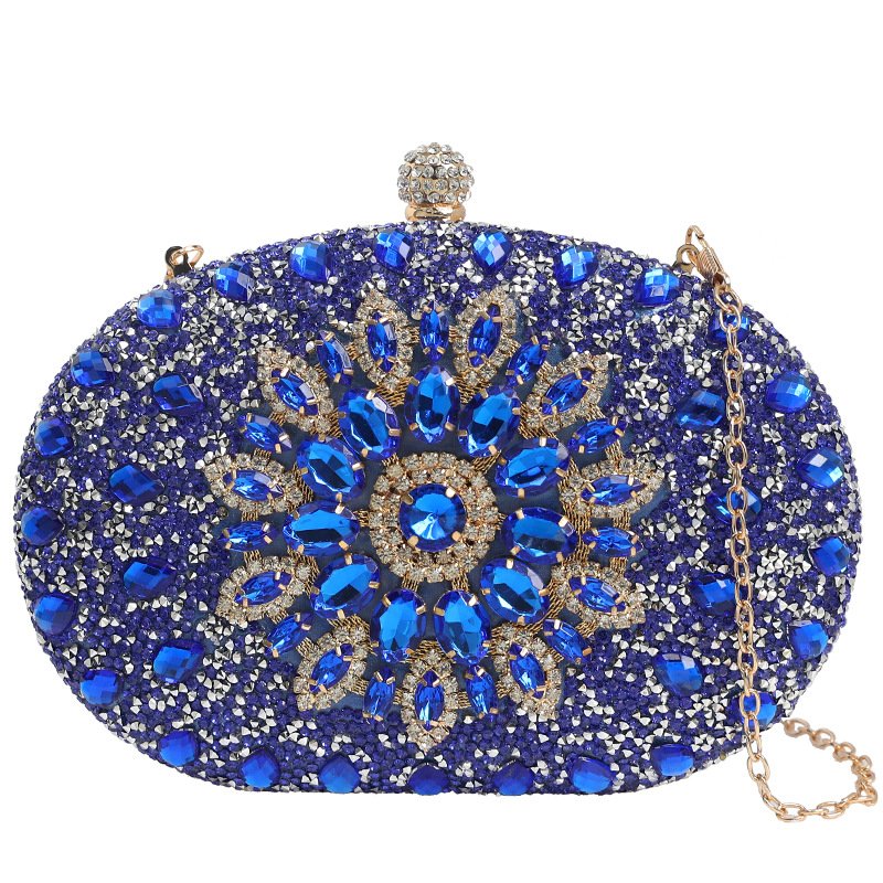 Elegant Sling Shoulder Bag Beautiful Sunflower Diamond Evening Bag Crystal Clutch Purse Expensive Women's Handbags