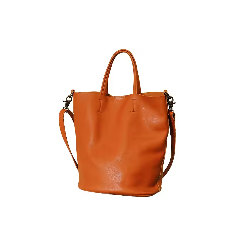 2024 NEW Laptop Extra Large Leather Thick Tote Bag for Women High Quality Classy Top Grain Leather Shoulder Handbags for Ladies