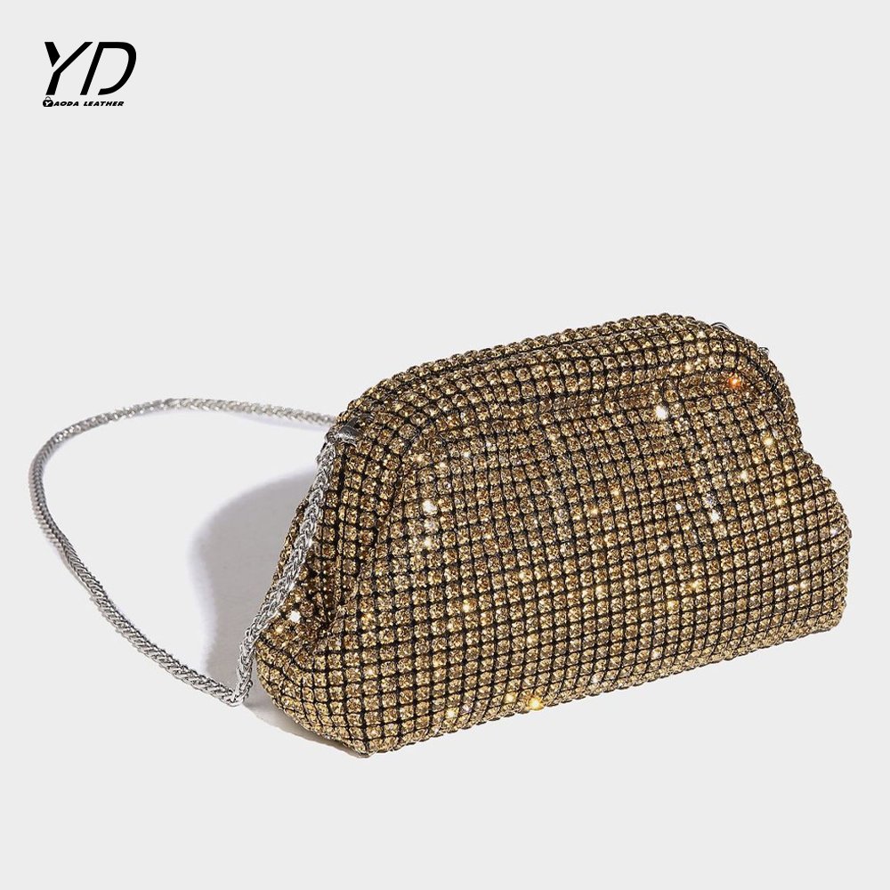 New Arrival Luxury Designer Evening Bag for Women Rhinestones Clutch Purse with Handle Shoulder and Banquet Purse