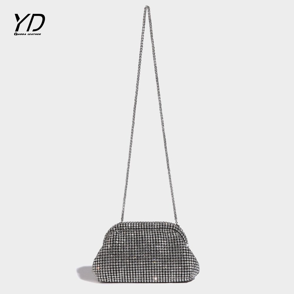 New Arrival Luxury Designer Evening Bag for Women Rhinestones Clutch Purse with Handle Shoulder and Banquet Purse