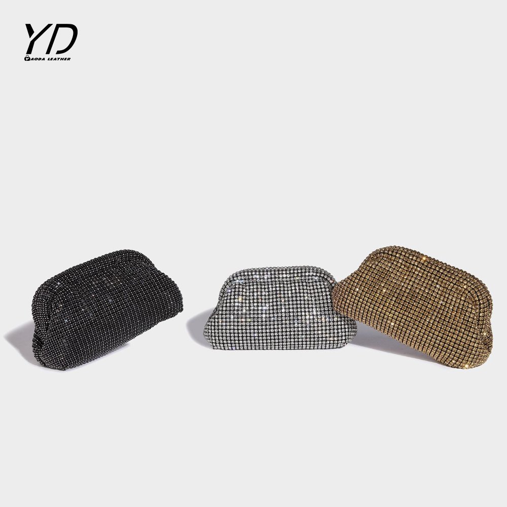 New Arrival Luxury Designer Evening Bag for Women Rhinestones Clutch Purse with Handle Shoulder and Banquet Purse