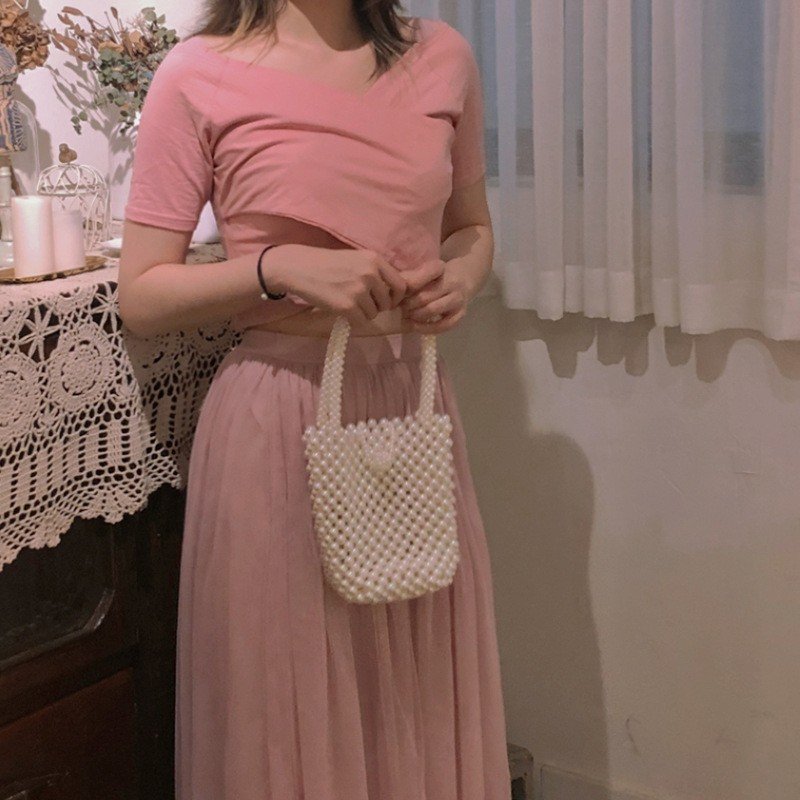 2021 New Style Womens Lady White Pearl Dinner Party Handbag Bridal Purse Bags Wedding Clutch Evening Bags
