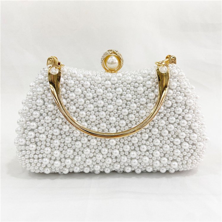 Bolsos De Noche Wedding Hand Pearl Purse Rhinestone Clutch Purses Beaded Party Bags Luxury Women Clutch Bag Evening Bags