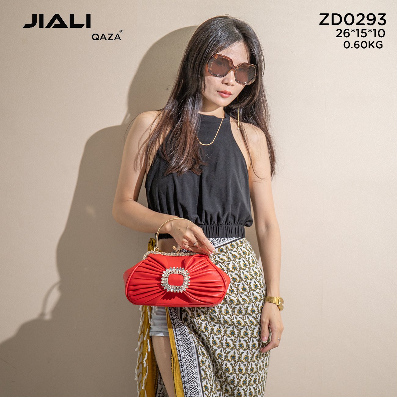QAZA hot selling party luxury ladies hand bags 2023 new fashion trending Rhinestone design women evening bags casual sac soiree