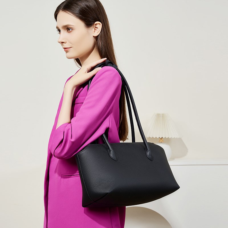 The Tote Bag Genuine Leather Luxury Oversized Tote Bags Travel Tote Bag With Zipper