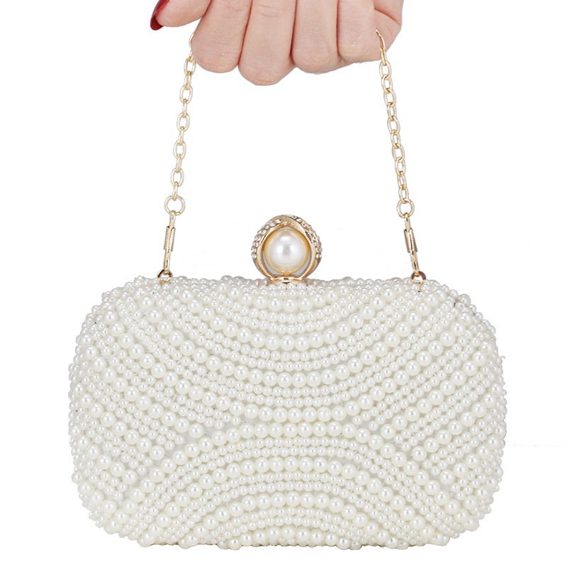 Diamond Rhinestone Pearls Beaded Wedding Ladies Bridal Evening Clutch bag Luxury Evening Bags