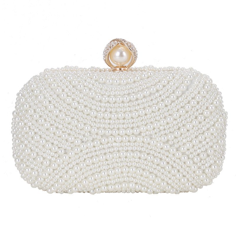 Diamond Rhinestone Pearls Beaded Wedding Ladies Bridal Evening Clutch bag Luxury Evening Bags