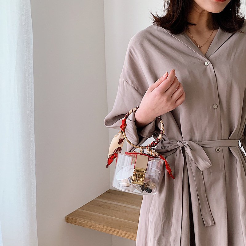 Women Lovely Clear Square Box Clutch Handbags Acrylic Transparent Shoulder Crossbody Purse Party Dinner Evening bag