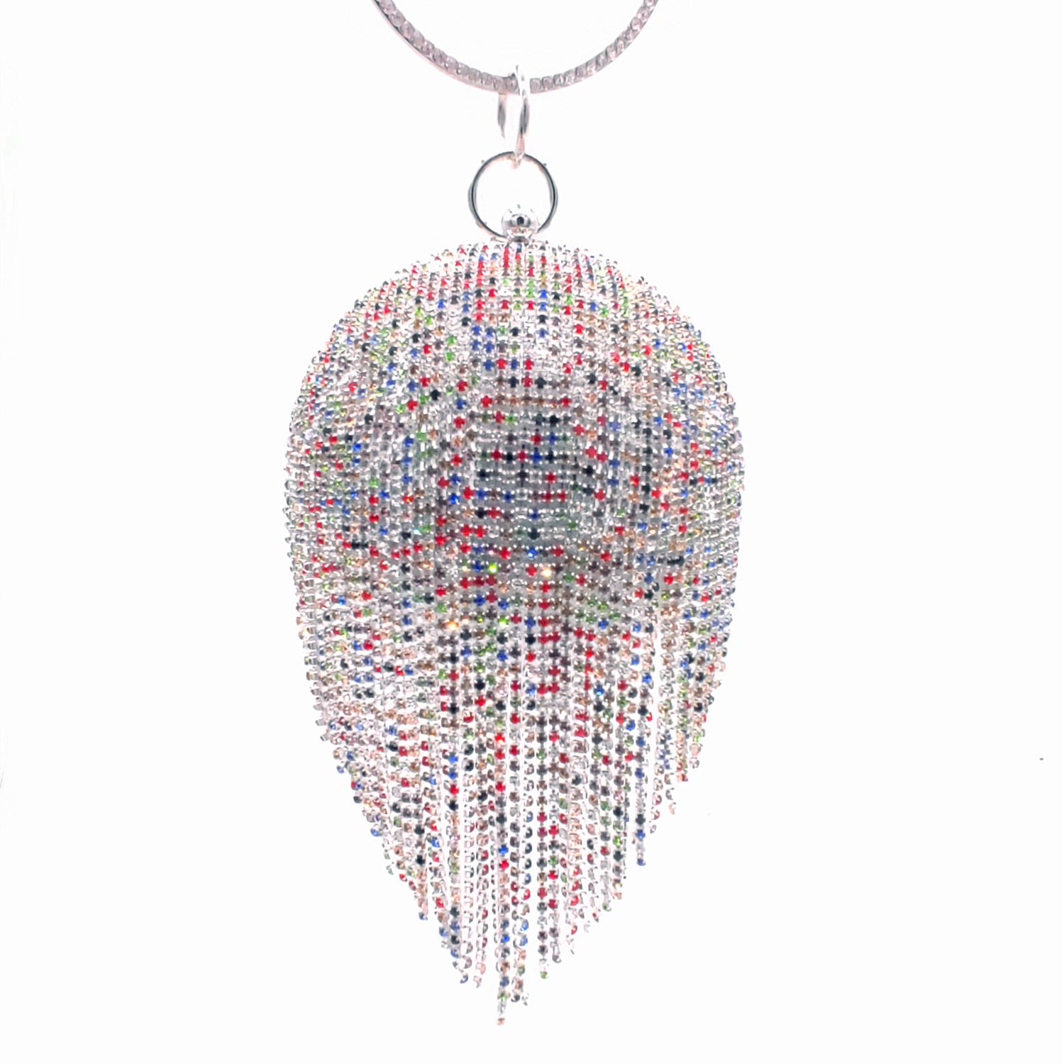 Customize Diamonds Rhinestone Round Ball Evening Bags Luxury Women Crystal Tassels Clutch bags Wedding Purses For Girls