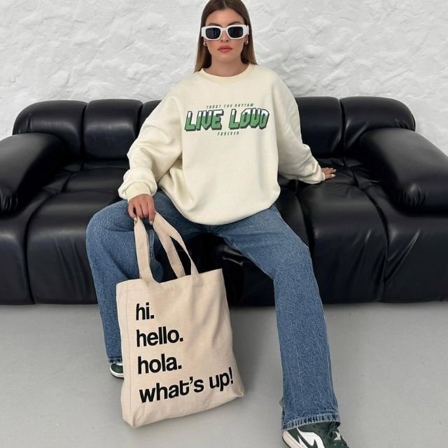 Stylish Eco Friendly Recycled Bag with Versatile Pocket, Ideal for Everyday Casual, Beach Outings, and Travel Adventures