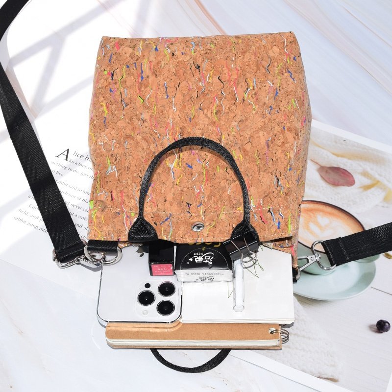 Girls Ladies Hot Cork Fashion bags Leather Women Shoulder Hand bag Vintage Crossbody bag