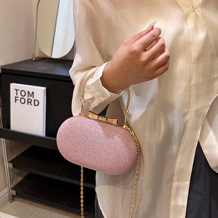 Wholesale rhinestone shoulder bag fashion luxury ladies chain bags women rhinestone clutch evening bags 2023
