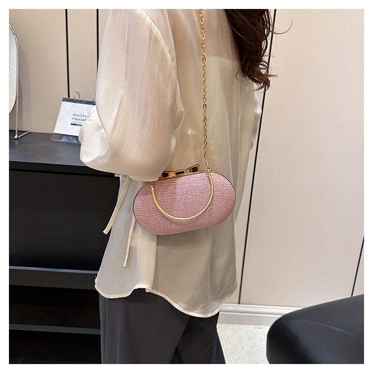 Wholesale rhinestone shoulder bag fashion luxury ladies chain bags women rhinestone clutch evening bags 2023