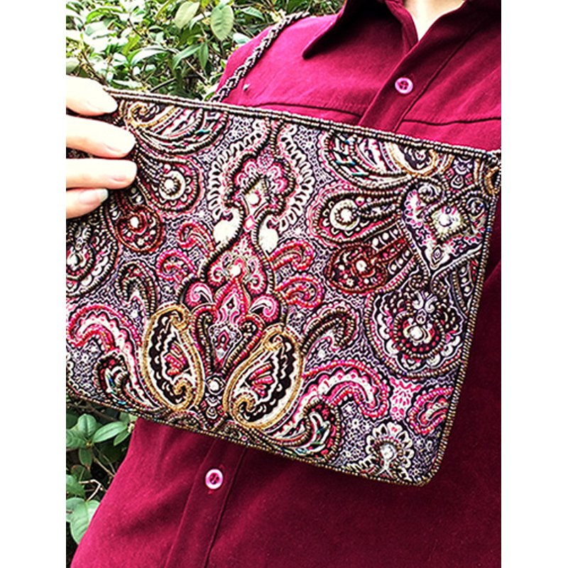 Hand make full flower women luxury bling party purse fashion ladies floral crystal beaded clutch evening bag ladies