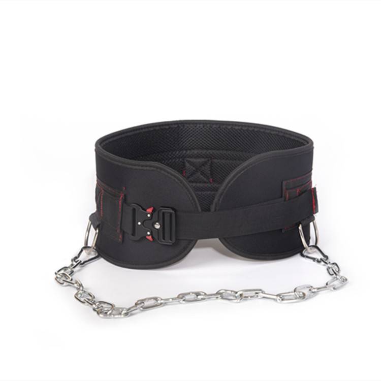 Gear belt pulls up the bell
